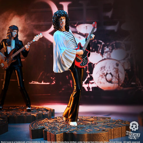 Knucklebonz Queen Rock Iconz Brian May II (Sheer Heart Attack Era) Statue
